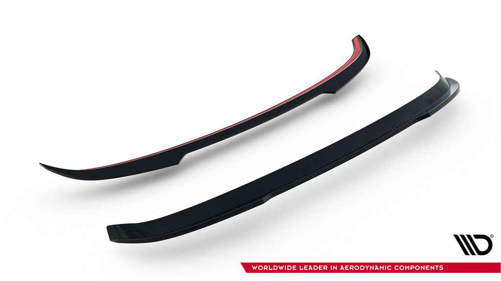 Estensione spoiler Maxton Design per BMW Serie 3 Station Wagon G21 e M3 G81, ABS nero lucido — vista posteriore