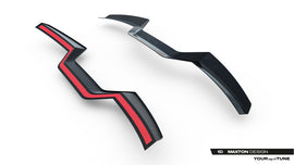 Estensione spoiler Maxton Design compatibile con BMW X6 M-Pack G06 e X6 M F96, ABS nero lucido — vista d'insieme