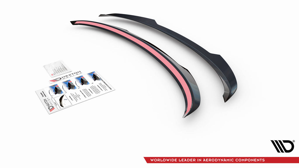Estensione spoiler Maxton Design per Ford Kuga ST-Line Mk3, ABS nero lucido — particolare della finitura