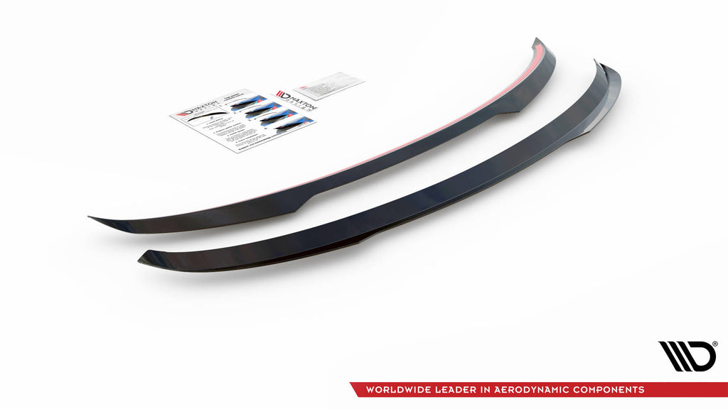 Estensione spoiler Maxton Design per Ford Kuga ST-Line Mk3, ABS nero lucido — vista ravvicinata