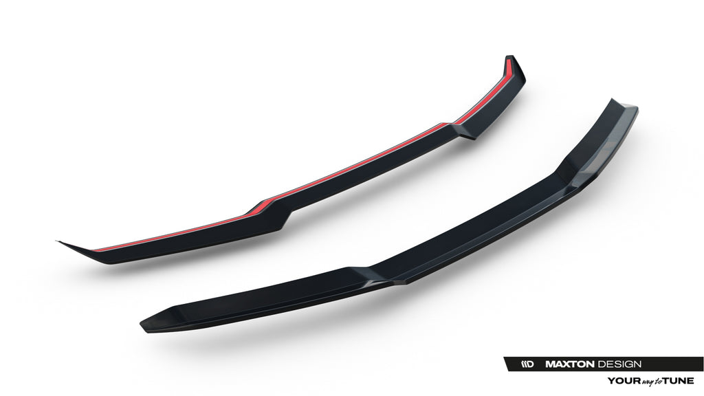 Estensione spoiler Maxton Design per Hyundai i20 N Mk3, ABS nero lucido — vista d'insieme