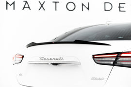 Estensione spoiler Maxton Design per Maserati Ghibli Modena Mk3 Facelift — ABS nero lucido, vista di dettaglio