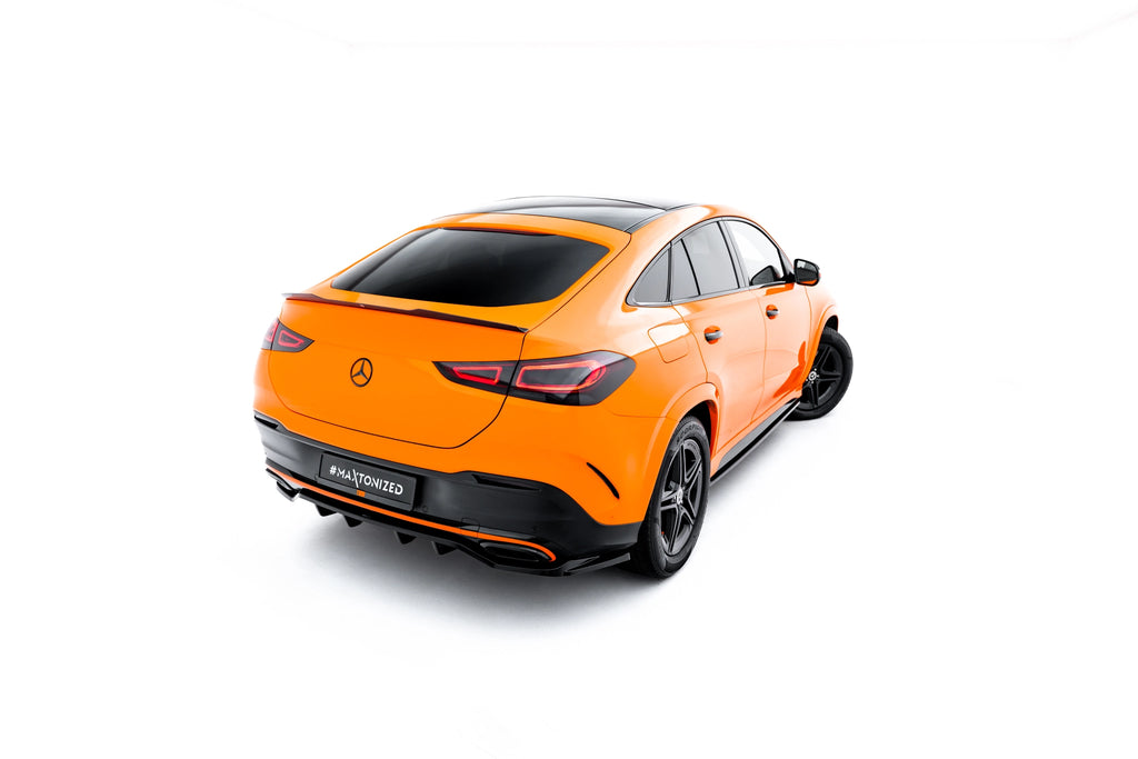 Estensione spoiler Maxton Design per Mercedes-Benz GLE Coupé C167, ABS nero lucido — vista ravvicinata
