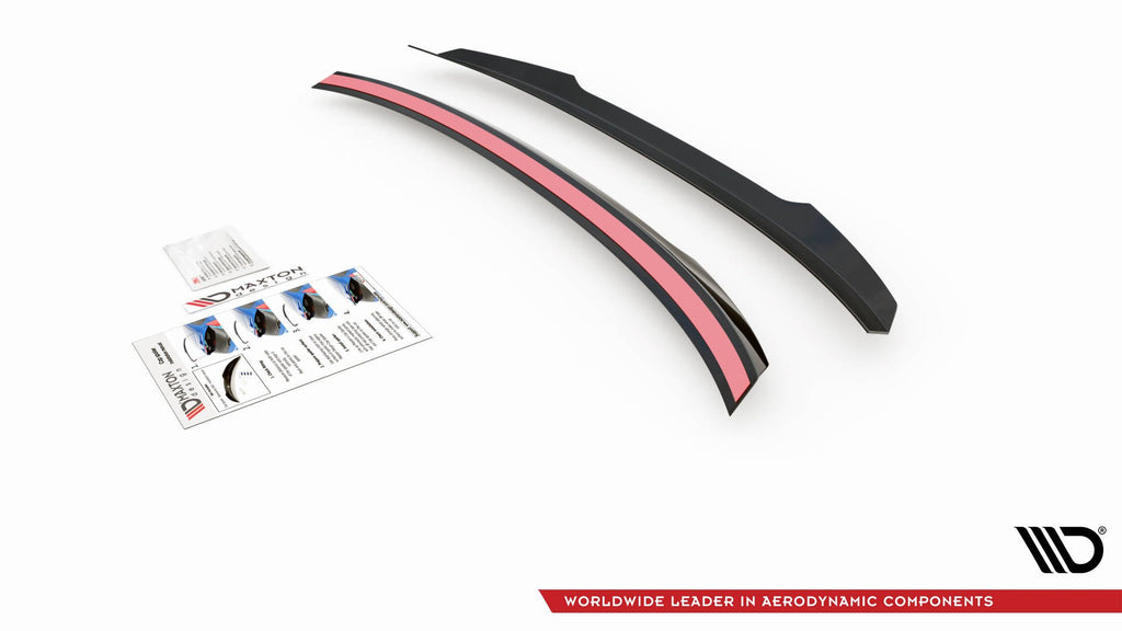 Estensione spoiler Maxton Design per Peugeot 508 Berlina Mk2, ABS nero lucido