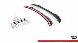Estensione spoiler Maxton Design per Renault Clio Mk5, ABS nero lucido — vista principale