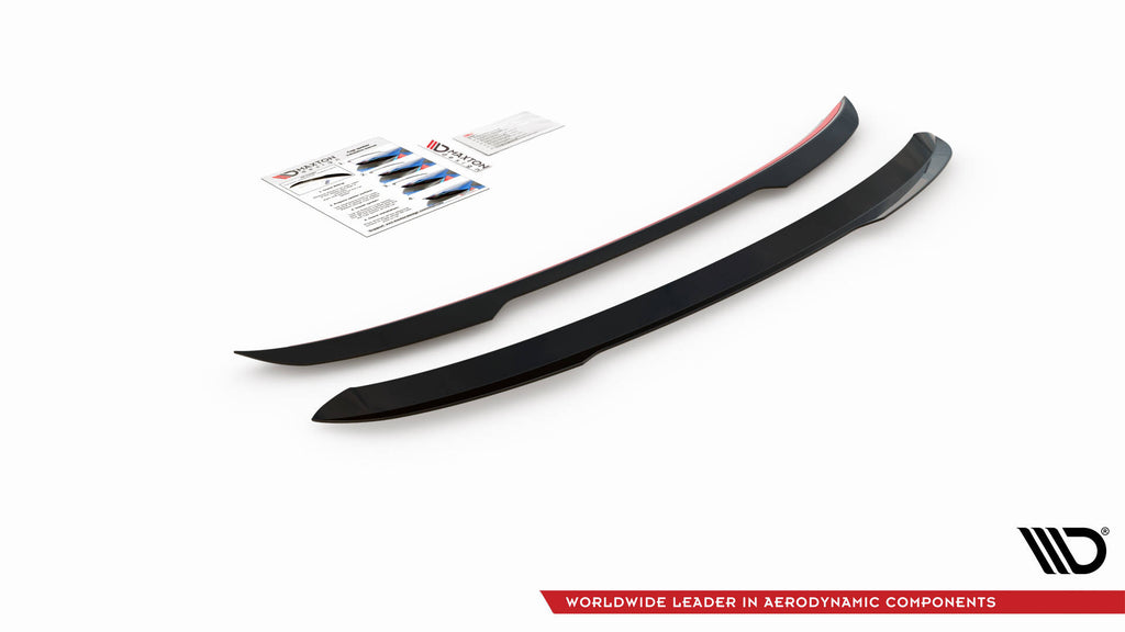 Estensione spoiler Maxton Design per Renault Clio Mk5, ABS nero lucido — vista d'insieme