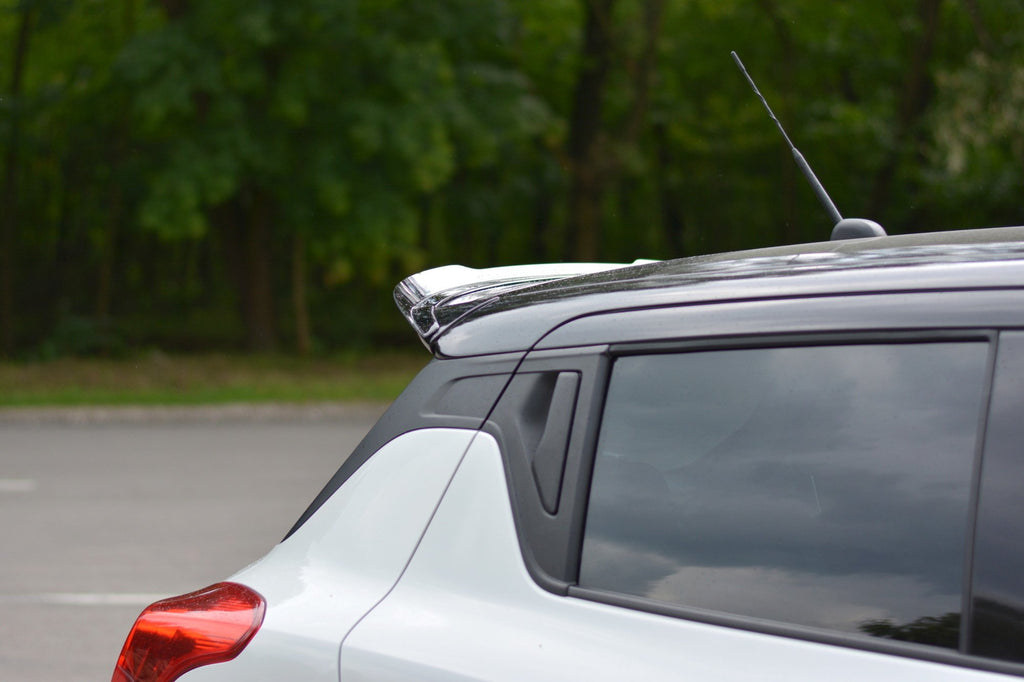 Estensione spoiler Maxton Design per Suzuki Swift Sport Mk6, ABS nero lucido — dettaglio del profilo