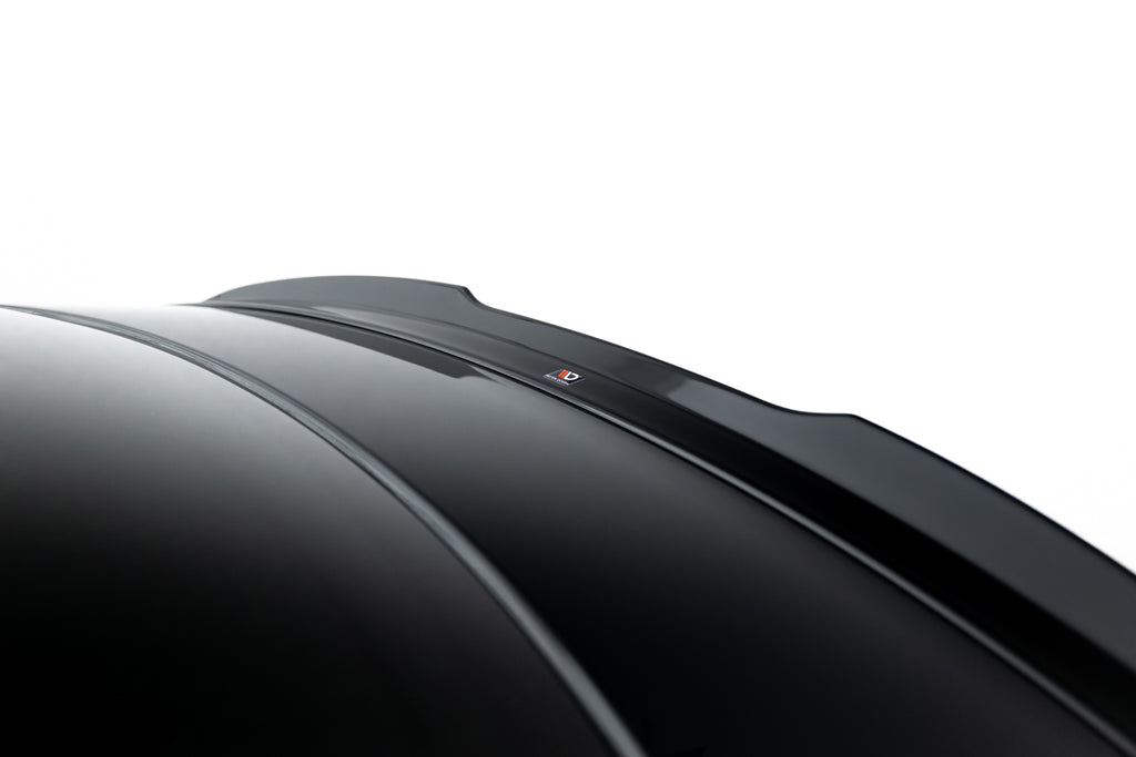 Estensione spoiler V.1 Maxton Design per Audi A5 e S5 Sportback F5 montato sulla vettura, ABS nero lucido