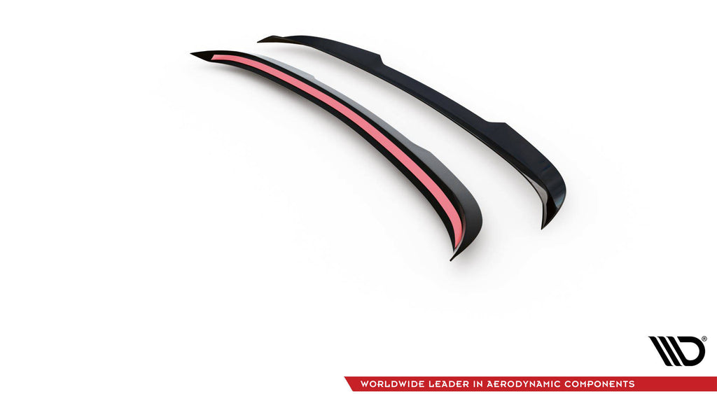 Estensione spoiler V.2 Maxton Design per Ford Fiesta ST Mk6, ABS nero lucido — particolare della finitura