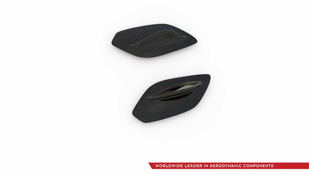 Estensioni spoiler laterali Maxton Design in ABS nero lucido per Mercedes Classe A 35 AMG W177, vista d insieme