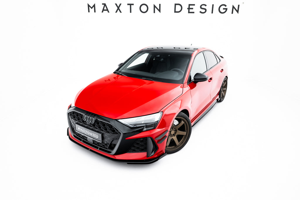 Lip Anteriore Audi RS3 Berlina 8Y Facelift + Flap Street Pro — particolare della finitura