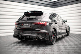 Diffusore posteriore Street Pro Maxton Design per Audi RS3 Sportback 8Y, ABS nero opaco da 10 mm