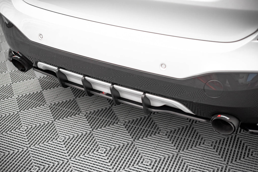 Diffusore posteriore Street Pro Maxton Design per BMW X1 M-Pack F48, ABS nero opaco da 10 mm: dettaglio del profilo