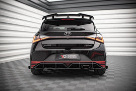 Diffusore posteriore Street Pro Maxton Design in ABS nero opaco per Hyundai i20 N Mk3, vista d insieme