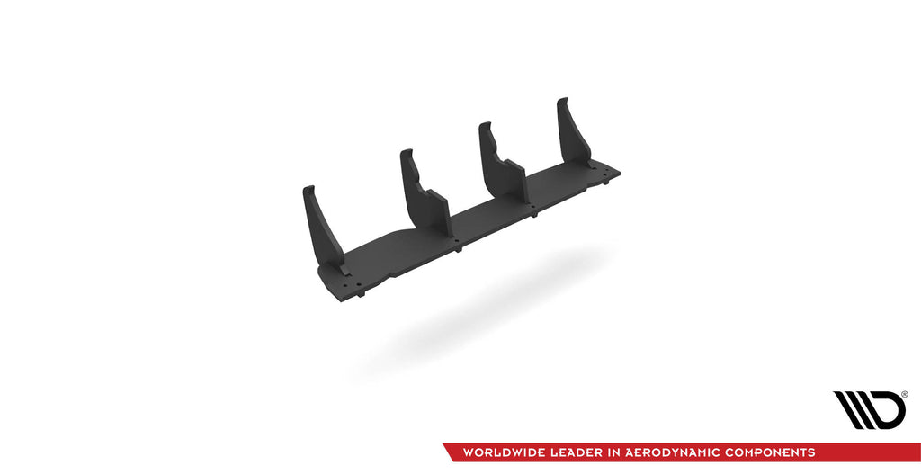 Diffusore posteriore Street Pro Maxton Design in ABS nero opaco per Mercedes Classe A W176, montato sul paraurti