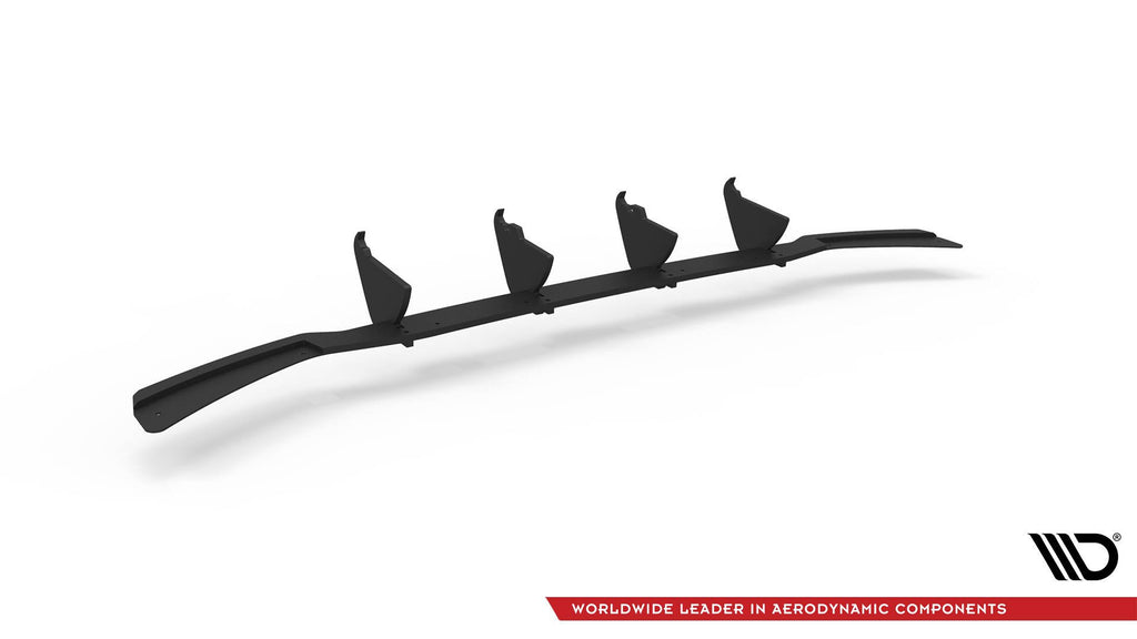 Diffusore posteriore Street Pro Maxton Design in ABS nero opaco per Volkswagen Golf R-Line Mk7 Facelift, vista d insieme