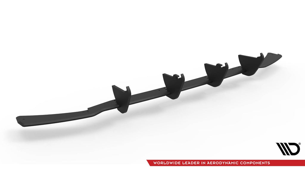 Diffusore posteriore Street Pro Maxton Design in ABS nero opaco per Volkswagen Golf R-Line Mk7 Facelift, dettaglio del profilo