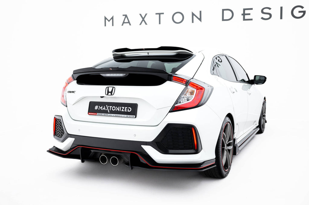 Splitter Laterali Posteriori V.2 Honda Civic Mk10 Sport Street Pro — montato sulla vettura