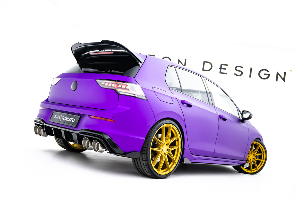 Splitter Laterali Posteriori V.2 Volkswagen Golf R Hatchback Mk8 + Flap Street Pro — vista laterale