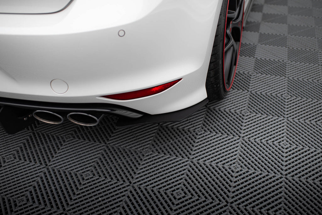Diffusore posteriore e splitter laterali Maxton Design per Volkswagen Golf Mk7 R, ABS nero opaco - vista d'insieme