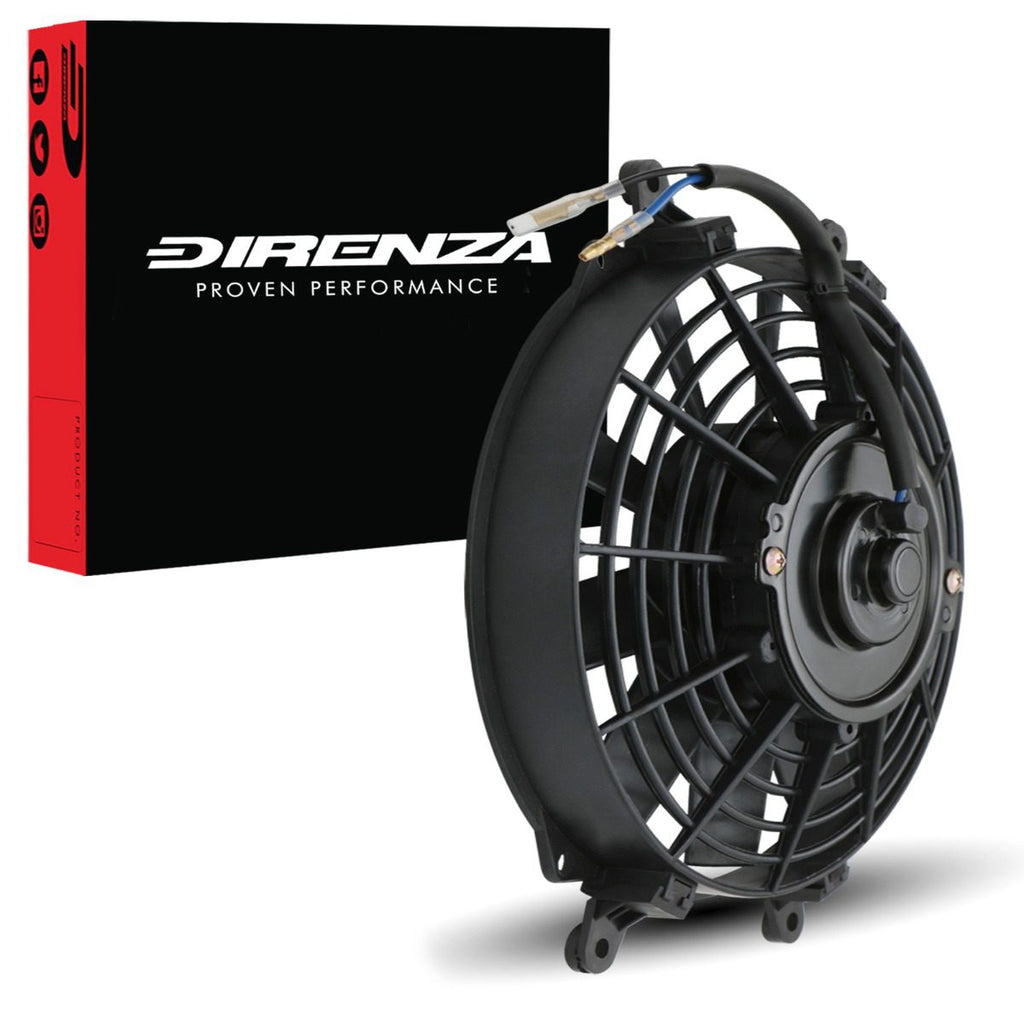 Ventola 9" a Pale Diritte 12V 80W Universale con Accessori di Montaggio