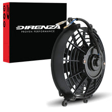 Ventola 9" a Pale Diritte 12V 80W Universale con Accessori di Montaggio