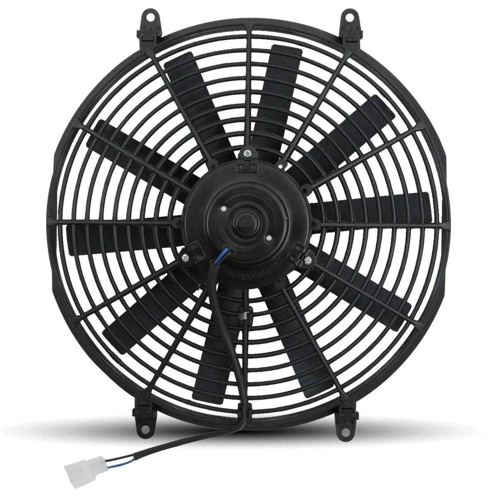 Ventola 14" a Pale Diritte 12V 80W Universale con Accessori di Montaggio - foto 3
