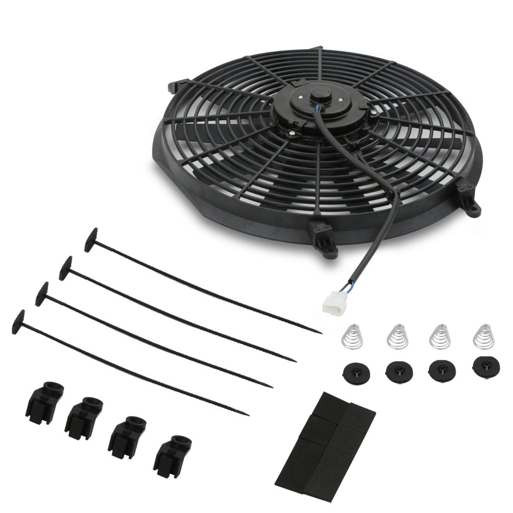 Ventola 14" a Pale Diritte 12V 80W Universale con Accessori di Montaggio - foto 7