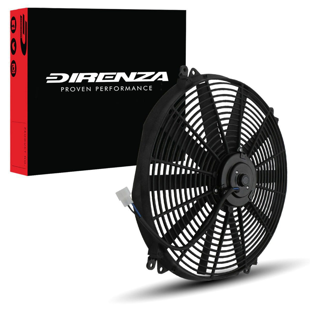 Ventola 16" a Pale Diritte 12V 80W Universale con Accessori di Montaggio