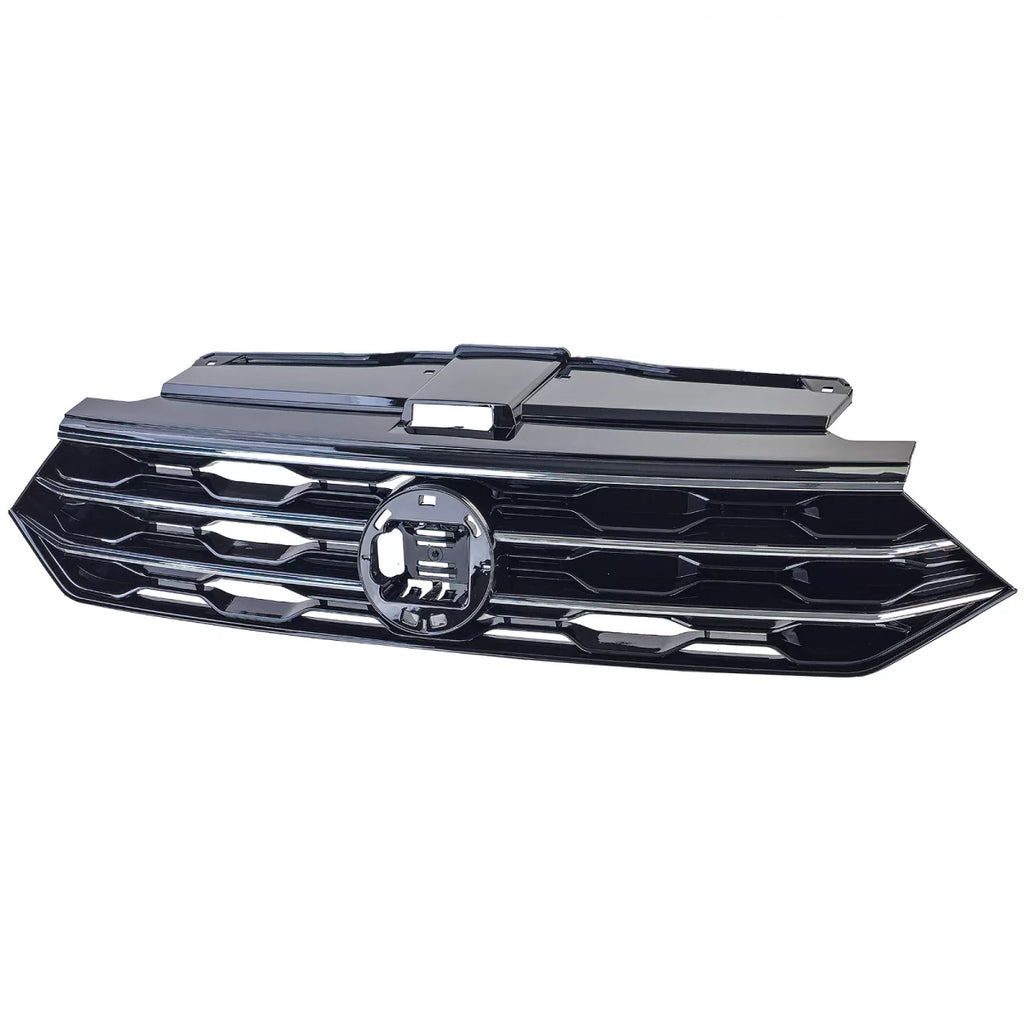 Radiatore griglia nero con cromato strisce compatibile VW T-Roc 2017-2021