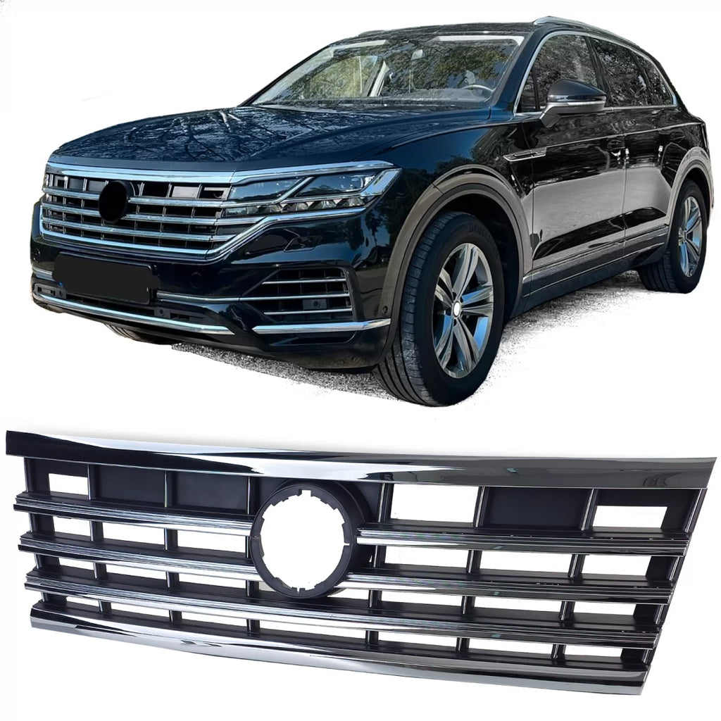 Radiatore griglia nero con cromato strisce compatibile VW Touareg III da 2018