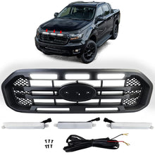Radiatore griglia nero doppio bar con LED compatibile Ford Ranger T8 19-23 2.0 TDCi