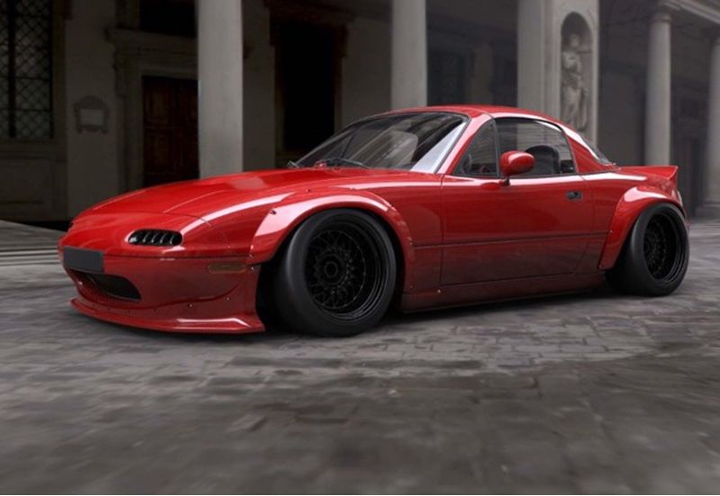 Body Kit Widebody Drift Style SK-Import Mazda MX-5 NA Vetroresina