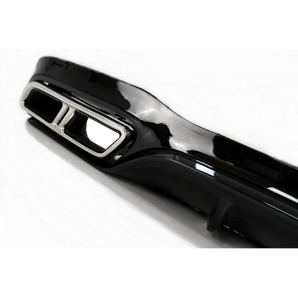 Paraurti posteriore aria diffusore nero con Terminali di scarico cromato per Mercedes Classe E W213 Sport Line