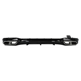 Paraurti posteriore aria diffusore nero con Terminali di scarico cromato per Mercedes Classe E W213 Sport Line