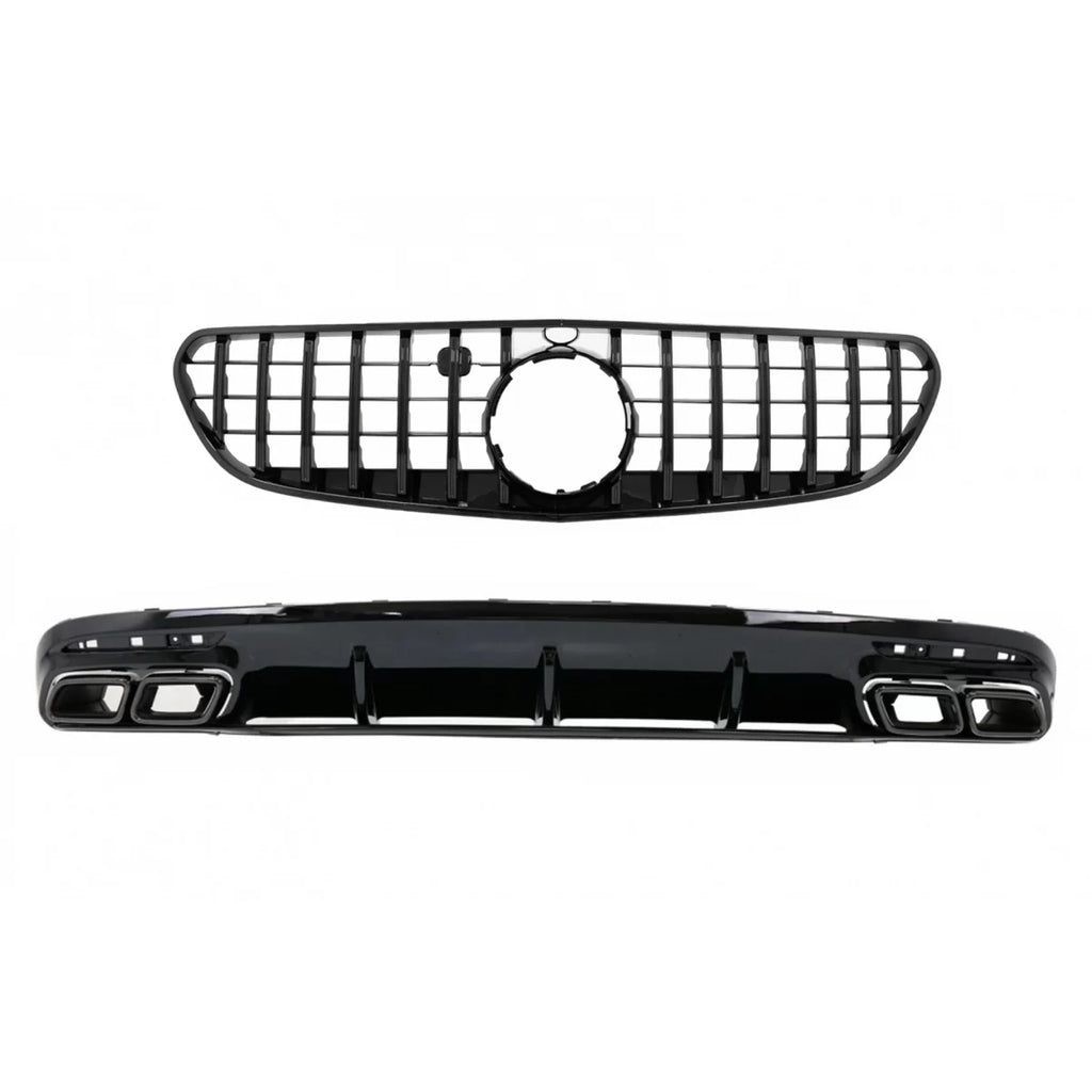 Paraurti posteriore aria diffusore con nero terminali di scarico per Mercedes Classe S C217 Coupe A217 Cabrio