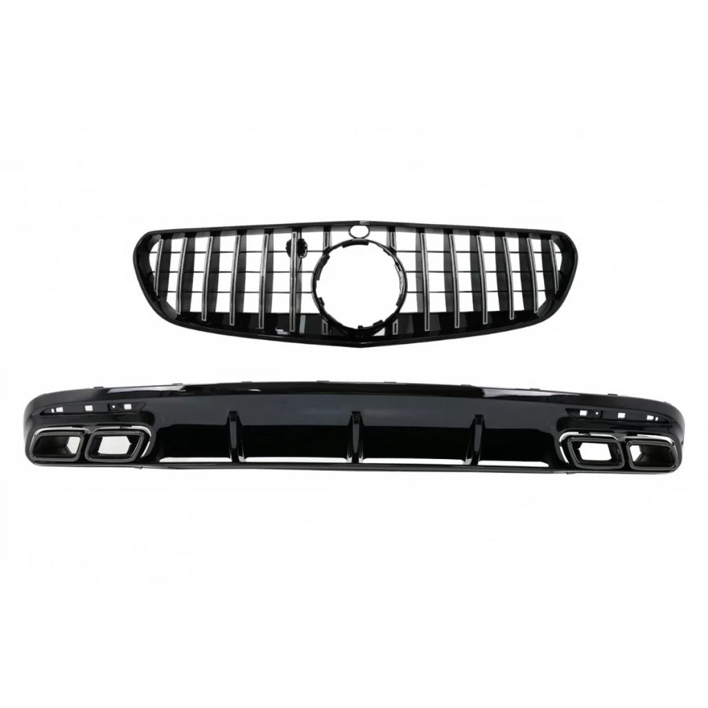 Paraurti posteriore aria diffusore con nero terminali di scarico per Mercedes Classe S C217 Coupe A217 Cabrio