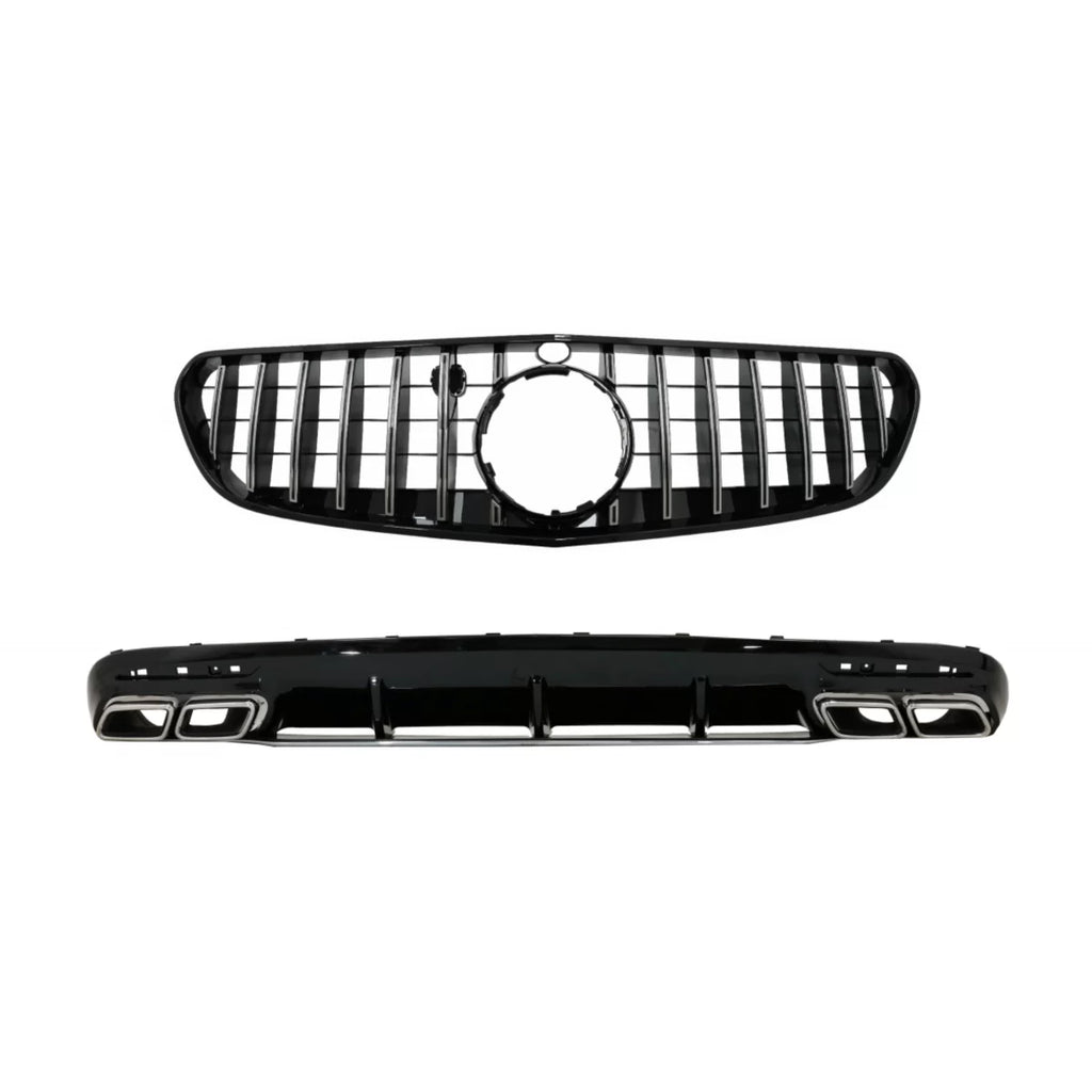 Paraurti posteriore aria diffusore con terminali di scarico e Griglia centrale per Mercedes Classe S C217 Coupe A217
