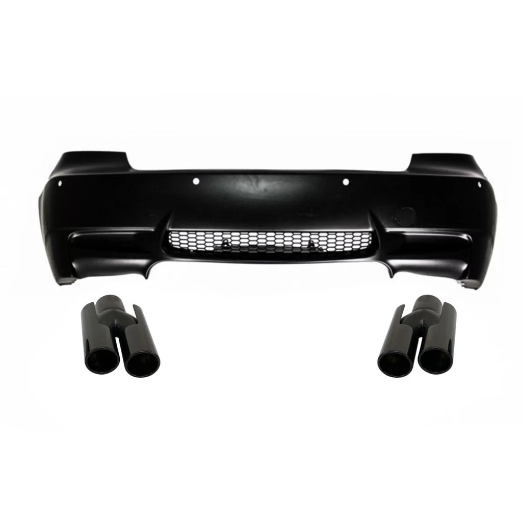 Paraurti posteriore per BMW Serie 3 E92 Coupe E93 Cabrio (2006-2010) con Terminali di scarico Nero lucido M3 design