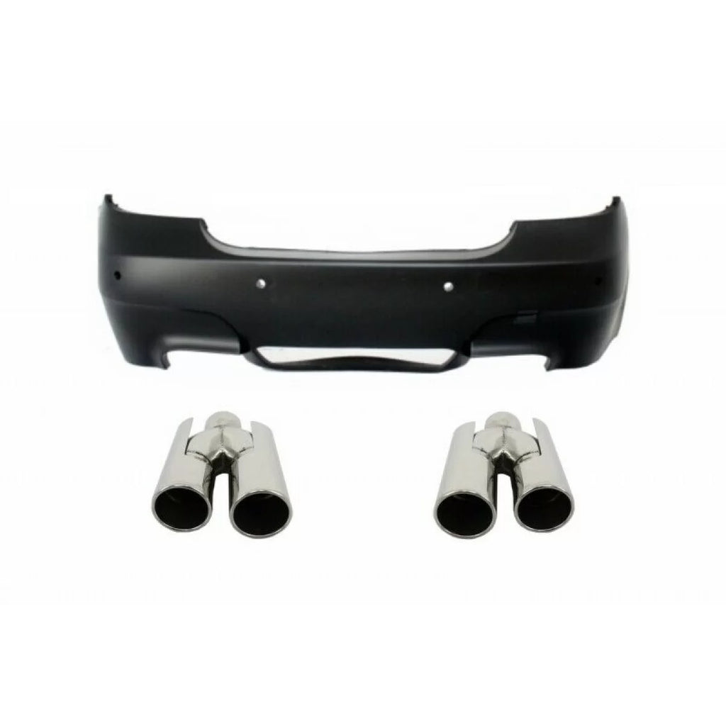 Paraurti posteriore per BMW Serie 5 E60 (2003-2007) M5 design con Terminali di scarico e Spoiler baule