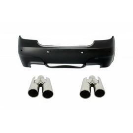 Paraurti posteriore per BMW Serie 5 E60 (2003-2007) M5 design con Terminali di scarico e Spoiler baule