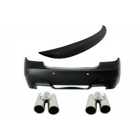 Paraurti posteriore per BMW Serie 5 E60 (2003-2007) M5 design con Terminali di scarico e Spoiler baule