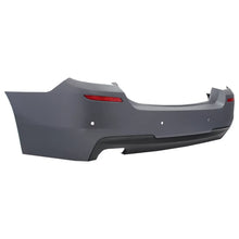 Carica l'immagine nel visualizzatore di Gallery, Paraurti posteriore per BMW Serie 5 F10 (2011-2017) M-Technik design con Silenziatore di scarico terminale opaco Fibra