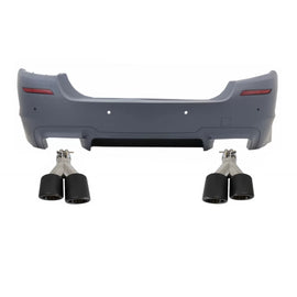 Paraurti posteriore per BMW Serie 5 F10 (2011-2017) con doppio doppio Terminali di scarico Fibra di carbonio M5 design
