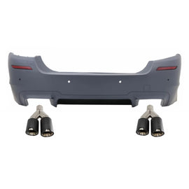Paraurti posteriore per BMW Serie 5 F10 (2011-2017) con doppio doppio Terminali di scarico Fibra di carbonio M5 design