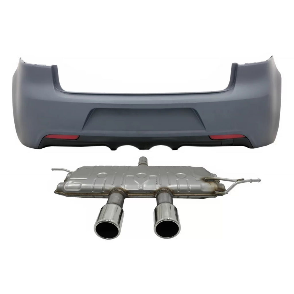 Paraurti posteriore con completo Sistema di scarico per VW Golf VI 6 (2008-2013) R20 design