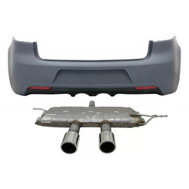Paraurti posteriore con completo Sistema di scarico per VW Golf VI 6 (2008-2013) R20 design