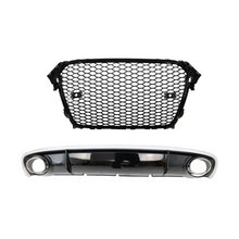 Carica l'immagine nel visualizzatore di Gallery, Diffusore paraurti posteriore per Audi A4 B8 restyling (2012-2015) con Terminali di scarico e senza logo griglia RS4