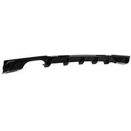 Diffusore paraurti posteriore per BMW 3 F30/F31 11-19 M-confezione Nero lucido con 1 sinistro doppio scarico uscite