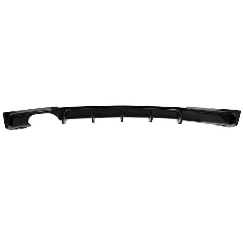 Diffusore paraurti posteriore per BMW 3 F30/F31 11-19 M-confezione Nero lucido con 1 sinistro doppio scarico uscite